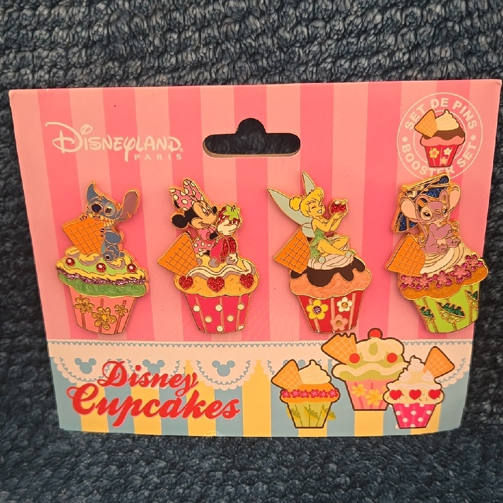 Disneyland Paris Cupcake Pin Set